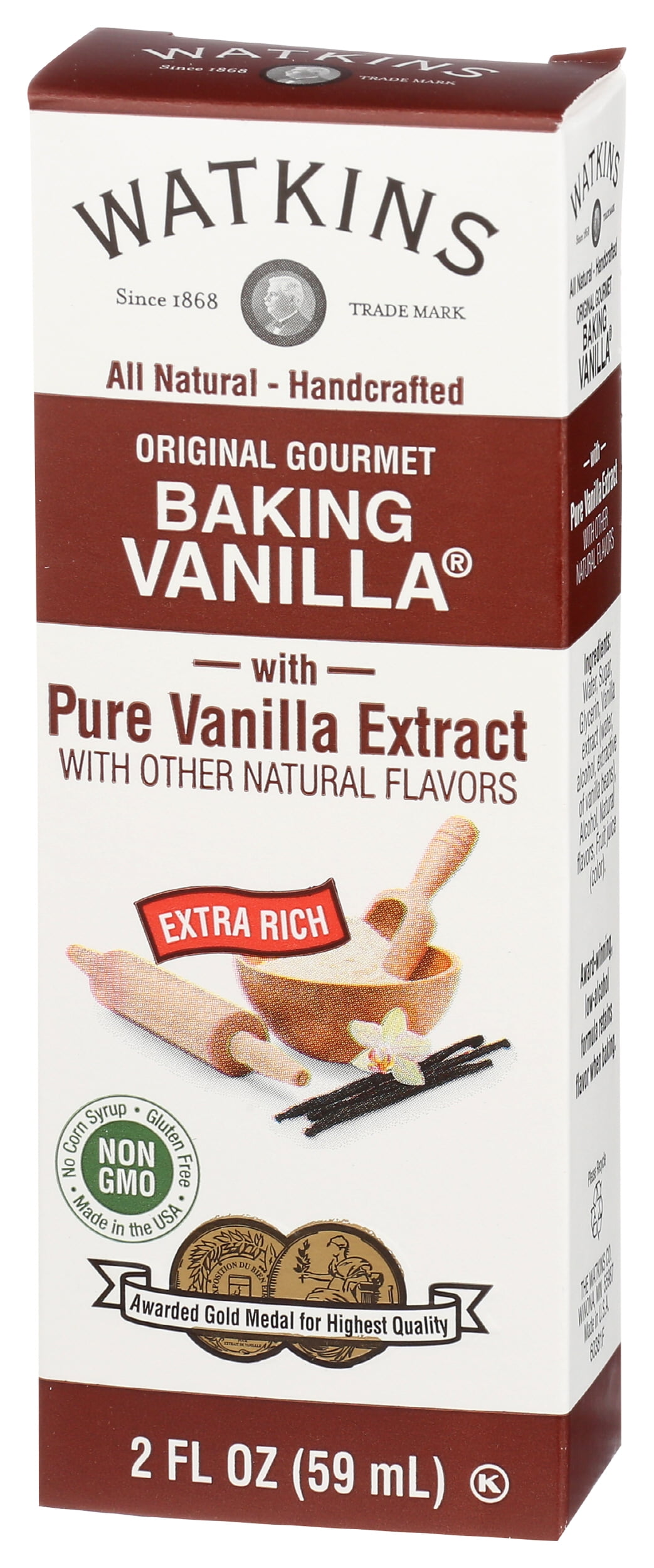 Pack of 12, Watkins All Natural Original Baking Vanilla, 2 oz