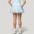thumbnail image 5 of Women's Tulle Mini Skirt with Soft Lining and Layered Ruffle Hem for a Whimsical Ballet-Inspired Look - X Large, Light Blue, 5 of 7