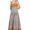Blue, variant on Women's Striped Tie Shoulder Tiered Maxi Dress with Smocked Bodice 80% polyester and 20% cotton fabric ideal for events