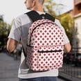 thumbnail image 3 of Gukieu Red Cross Print Backpack, Waterproof Backpack with Adjustable Shoulder Straps, Suitable for Campus, Business, Travel, Unisex, 3 of 6