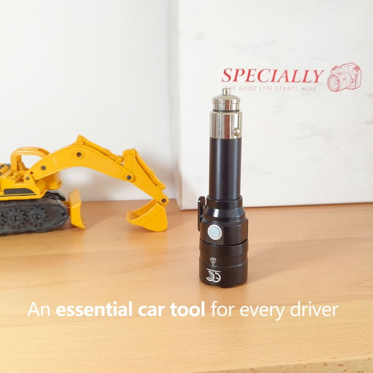 car rechargeable flashlight MCCC Small with 12 Volt Cigarette Lighter & USB C for Auto Vehicles Emergency, Car Escape Tool, Outdoors, Daily Use : Automotive Say goodbye to disposable batteries and say hello to eco MCCC Small Rechargeable Flashlight with