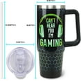 thumbnail image 4 of 30 oz Gaming Tumbler With Handle and Straw, 30oz Insulated Stainless Gaming Tumbler Coffee Travel Mugs Cup Water Bottle Game Lovers Gifts for Men Boys, 4 of 6