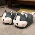 thumbnail image 2 of Couple Cartoon Animal Slippers With Padded Heels Winter Warm Indoor Floor Shoes, 2 of 7