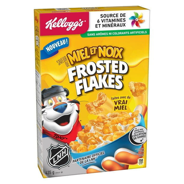 Kellogg's Frosted Flakes* Honey Nut flavoured cereal 435g 