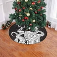 thumbnail image 2 of FMSHPON Black White Octopus Tail Xmas Christmas Tree Skirt Stand Mat for Holiday Party Decoration Indoor Outdoor 48 inches, 2 of 3