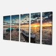 thumbnail image 2 of Designart 'Boats and Jetty under Dramatic Sky ' Modern Canvas Art Print, 2 of 3