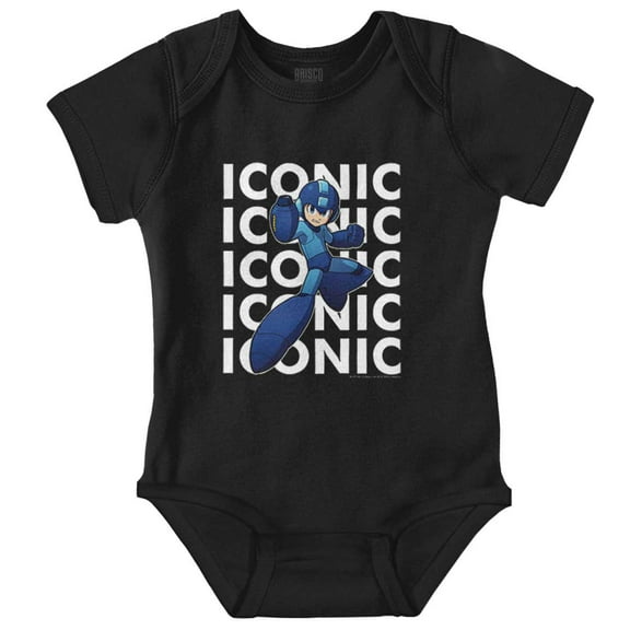 Mega Man Iconic Video Game Character Romper Boys or Girls Infant Baby Brisco Brands NB