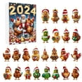 thumbnail image 2 of Countdown Sets 2D Christmas Home Ornaments Advent Calendar Edition Chicken Set Holiday 2024 Christmas (24pcs), 2 of 8