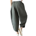 thumbnail image 4 of Mujeres de la vendimia de empalme étnico pantalones harén cintura elástica pantalones de pierna a MABOTO Pantalones Harem, 4 of 7