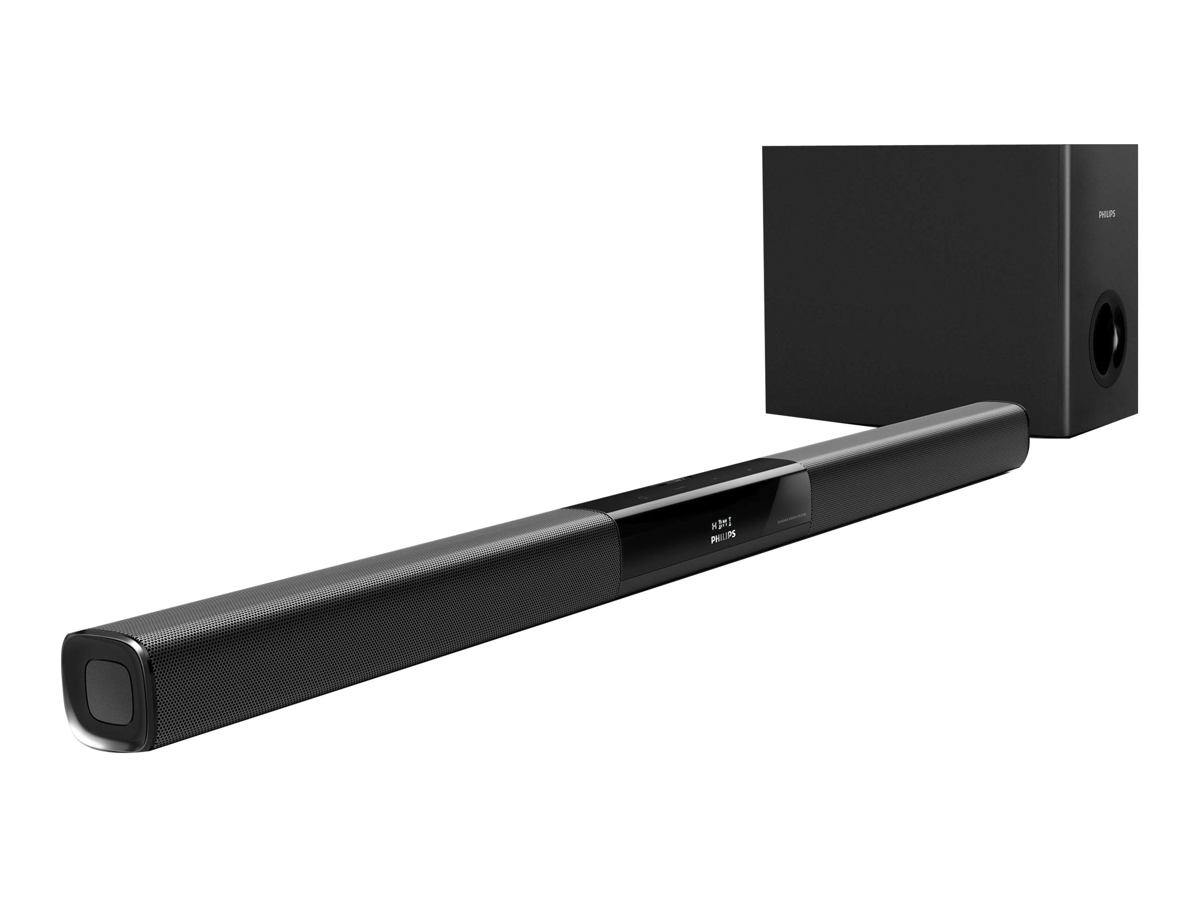 Philips HTL2161B - Sound bar system - for home theater - 2.1-channel - wireless Bluetooth - 120 Watt (total) - Walmart.com