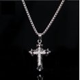 thumbnail image 1 of Collar de cruz de moda, diseño de nicho de lujo ligero para hombres, estudiantes de hip hop, estilo europeo y americano, joyería para parejas, simple, 1 of 6
