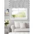 thumbnail image 4 of Black Wave Point Valances for Windows,Kitchen Valance Rod Pocket Short Curtain, Classic Geometric Art Valance Curtain Window Valances for Bedroom Bathroom Living Room 54x18in, 4 of 9