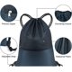 thumbnail image 2 of 2 bolsas deportivas con cordón, impermeable, plegable, unisex, con cordón, bolsa deportiva de tela con cordón para viajes, camping, gimnasio, escuela, natación, playa, piscina (48 * 40 cm) Sincero Electrónica, 2 of 5