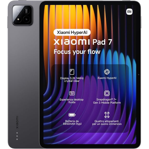 Xiaomi Pad 7 Ai WiFi Version Global No Calls or Text 11.2 inches 3.2K 144Hz 8850mAh Bluetooth 5.4 Four Speakers 13 Mp Model 2410CRP4CG Blue, 256GB 8GB