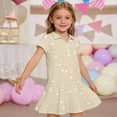 thumbnail image 2 of Girls Short Sleeve Polos Dress with Pockets Back to School Uniform Summer Casual Flowy Dresses, 2 of 5
