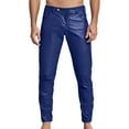 thumbnail image 1 of Zszcpp Jogging Pants For Men Long Sports Active Athleisure Style Solid Colour Pu Leather Trousers Casual Trouser, 1 of 4
