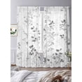 thumbnail image 3 of Grey Forest Branches Sheer Curtains 96 Inch Length 2 Panels Set, Vintage Tree Leaves Voile Window Treatment Semi Sheer Long Curtains Drapes for Bedroom/Living Room/Kitchen 52"x96"x2, 3 of 7