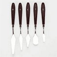 thumbnail image 2 of 5 Pcs Oil Painting Knife Set Oil Painting Shovel Oil Painting Palette Knife Oil Acrylic Painting Tools for Color Mixing,5 x Oil painting Knife,As Shown, 2 of 6