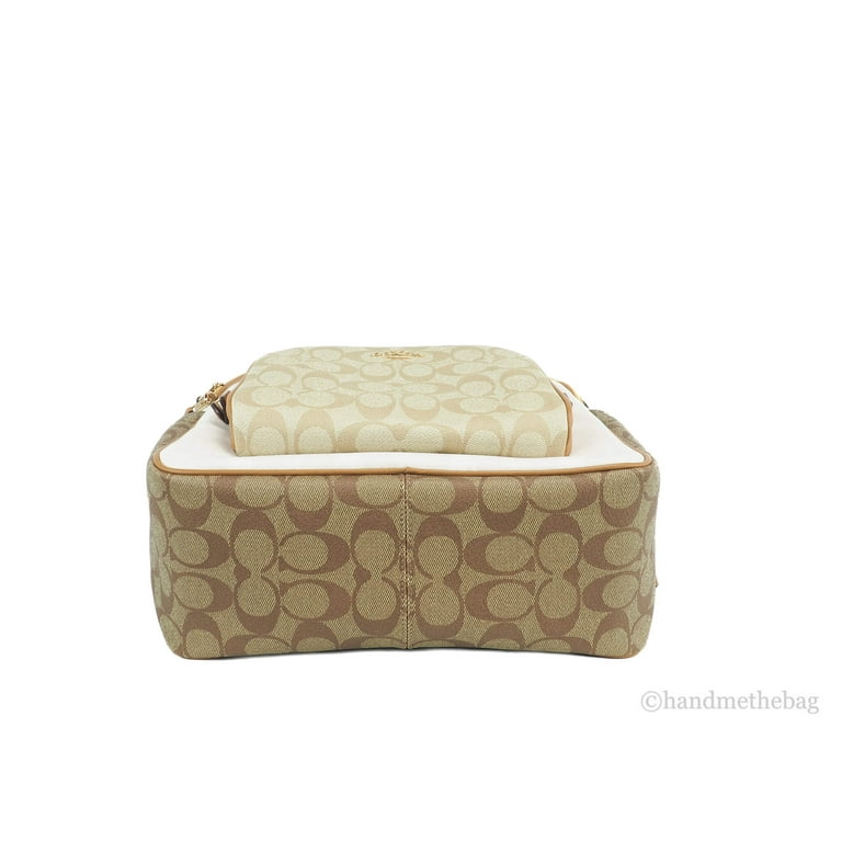 Coach (CA439) Court Chalk Glacier White Blocked Signature Coated