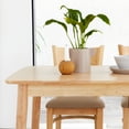 thumbnail image 6 of Livinia Aslan 59" Large Wooden Dining Table/Mid Century Modern Malaysian Oak Kitchen Table (Natural-Oak), 6 of 8