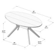 thumbnail image 6 of Plank+Beam 62" Verso Oval Dining Table for 4, Solid Wood Kitchen Table for Dinner Room, Blonde, 6 of 8