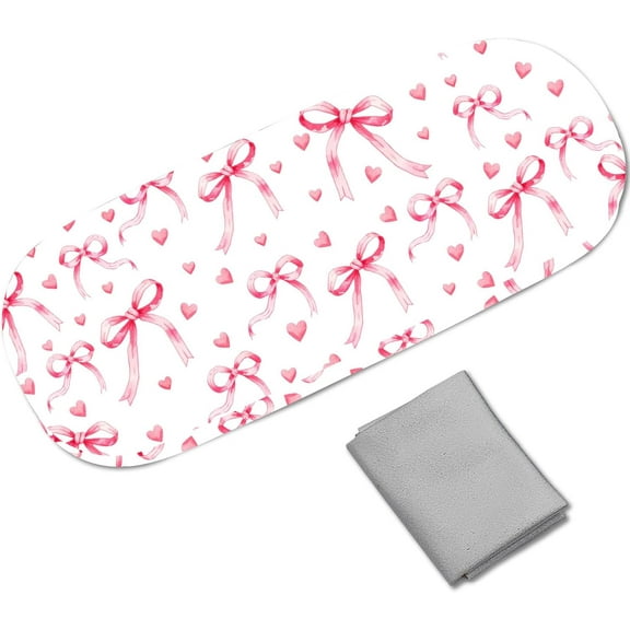 Leather Glasses Cases Hard Shell Eyeglass Sunglasses Case Holder Portable Travel Spectacle Storage Pouch Clamshell Protector Cover Cleaning Cloth DIY