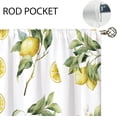 thumbnail image 3 of Lemon Fruit Small Kitchen Curtains Green Yellow Leaf Summer Window Treatment Tropical Cafe Short Window Curtains for Bathroom Dining Laundry Room Floral Flower Treatment Drapes, 3 of 5