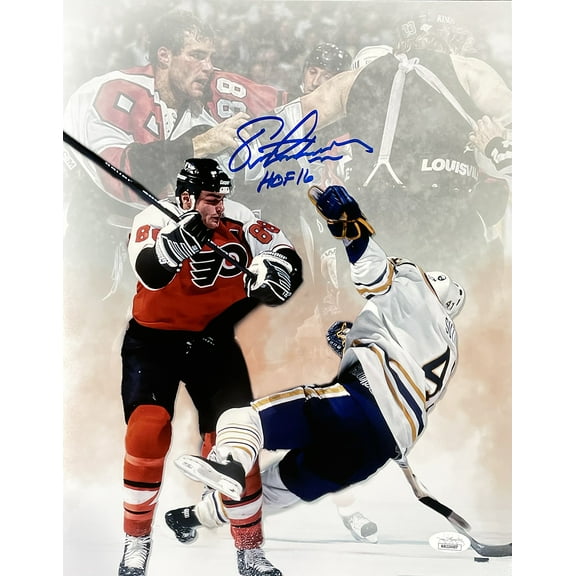 Eric Lindros Signed Philadelphia Flyers 11x14 Photo HOF 16 JSA ITP