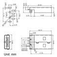 thumbnail image 4 of Conector USB PCB Tipo A 2.0 Macho Jack 180 Grados Placa de Hundimiento 10 Pcs, 4 of 4