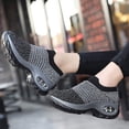 thumbnail image 2 of Women's Slip-On Walking Shoes - Breathable Mesh Sneakers with Comfort Cushion for All-Day Wear and Leisure, 2 of 14