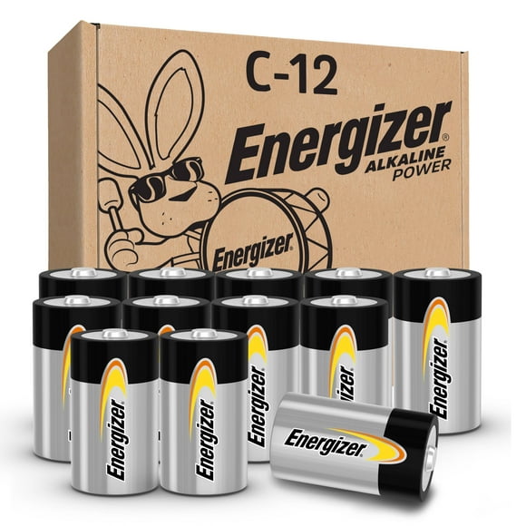 Batería Energizer Alkaline Power C de larga duración (paquete de 12)