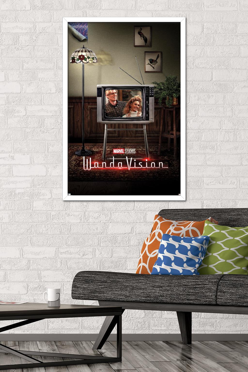 Marvel WandaVision - 80's One Sheet Wall Poster, 22.375" x 34", Framed