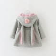 thumbnail image 4 of CSCHome Baby Newborn Girls Fleece Hooded Jacket Outerwear 6M-4Y Toddler Autumn Winter Hooded Coat Jacket Solid Color Zip up Kid Thick Warm Clothes Tops, 4 of 7