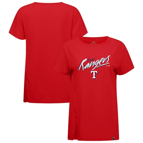 Women's Levelwear Red Texas Rangers Influx Sizzle T-Shirt