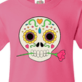 thumbnail image 4 of Inktastic DÃ­a De Los Muertos Skull with Flower Youth T-Shirt, 4 of 5