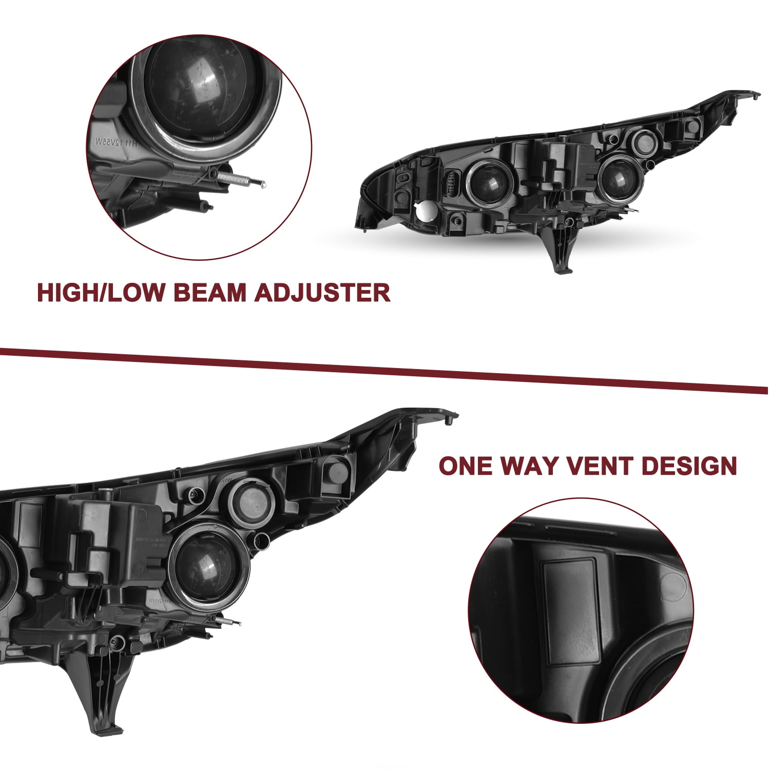 Fit 2014-2018 Ford Transit Connect Halogen Passenger Headlight Headlamp
