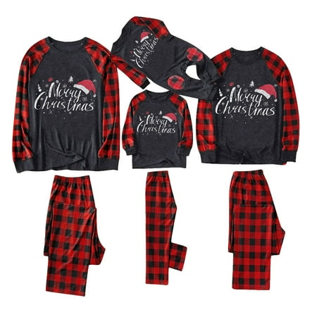 

SUNSIOM Christmas Family Matching Pajamas Sets Dad Mom Kid Baby Cartoon Printed Sleepwear Homewear Sets