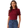 thumbnail image 1 of Top Elegante De BluDe ManCorDe OficiDe Las Camisas Del Cuello De PajariDe Las Mujeres BorgoXS, 1 of 4