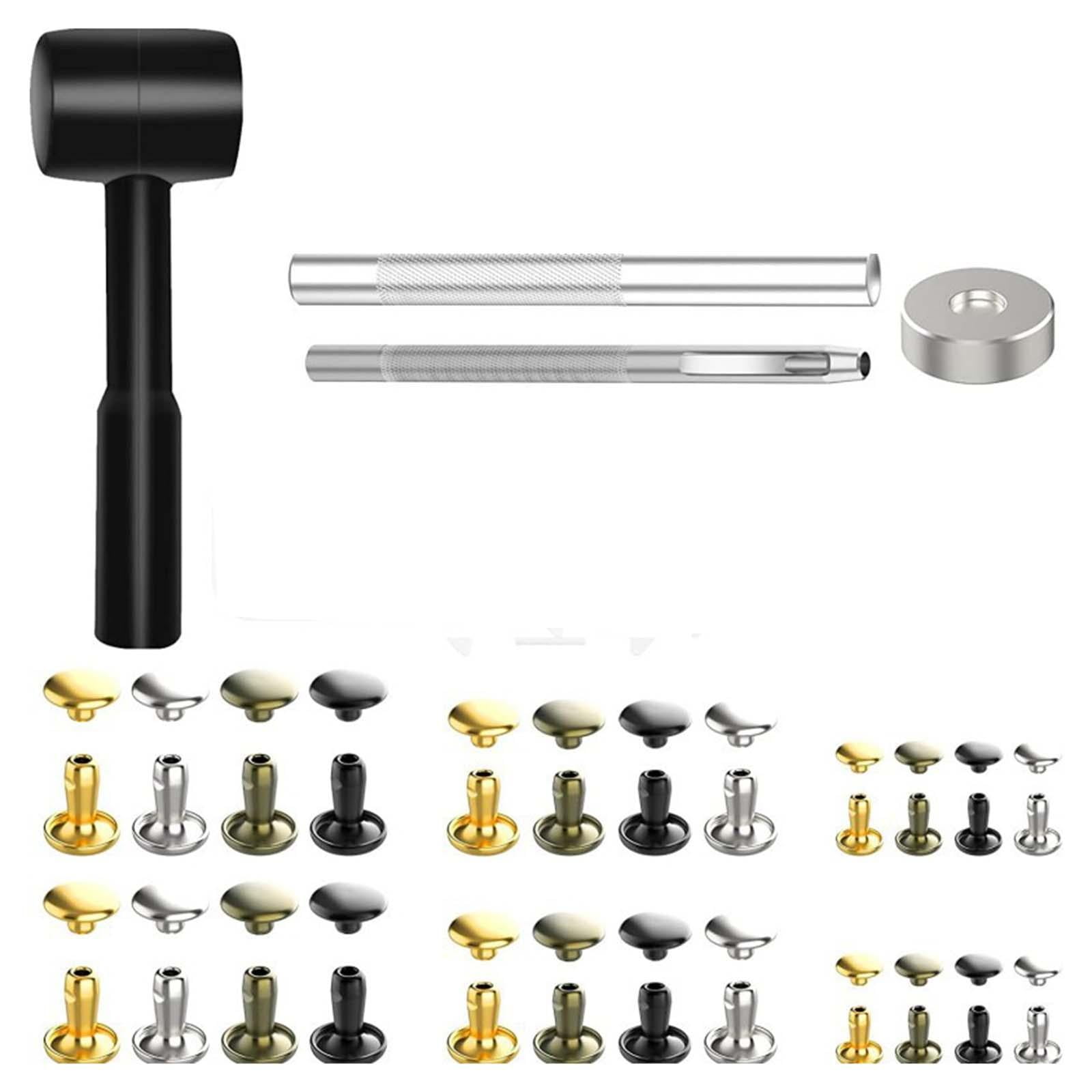 Leather Snap Fasteners 480 Set Screw Snap Buttons Press Studs with Tools Screw Snaps Press Button for Bracelets Crafting Jackets Bags