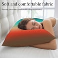 thumbnail image 5 of Teal Orange Brown Ombre Throw Pillow Covers, Abstract Modern Art Aesthetics Soft Breathable Pillow Cases with Invisible Zipper for Sleeping, Standard Pillowcases for Couch Bed Sofa Chair 20x26 Inches, 5 of 9