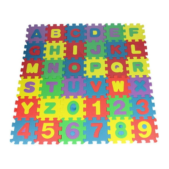 Mozhitti 36Pcs Baby Child Number Alphabet Puzzle Foam Maths Educational Toy