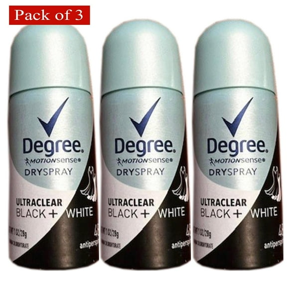 Degree Deodorant Dry Spray Travel Size Ultra Clear 28g (Pack of 3)