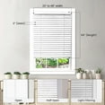 thumbnail image 4 of PowerSellerUSA Cordless Window Blinds, 2" Slats Vinyl Mini Blind, Premium Embossed Woodgrain, Anti-UV Window Treatment, White, 31" Width x 64" Length, (Fits windows 23" - 64"), 4 of 9