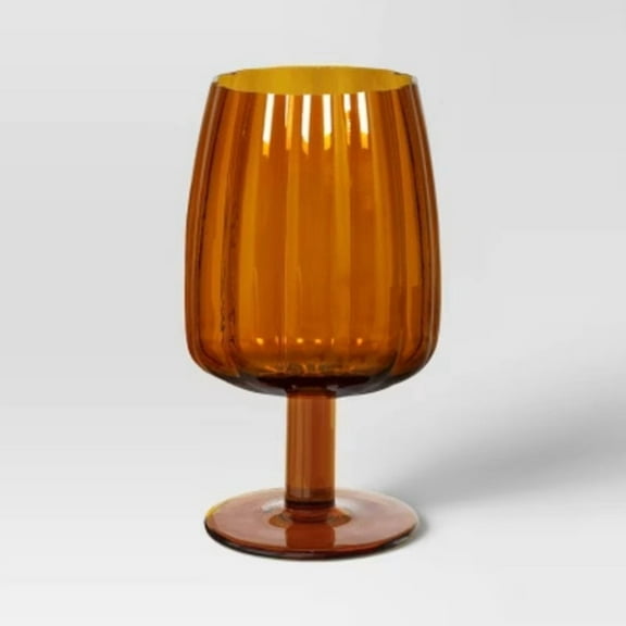 16.2 fl oz Wine Glass Amber -