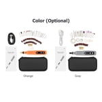 Ensemble d'outils portatifs Mini Grindeuse sans fil à main Forage électrique rechargeable USB Chargement 5-Speed avec plusieurs pièces jointes LED Lumière pour découper la gravure de sable