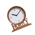 thumbnail image 2 of Desk Clock Non Ticking Battery Operated Loft Room Office Family Decorative Office Shelf Red Brown, 2 of 8