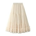 thumbnail image 1 of Women Ruched Ruffle Skirt Solid Stretch Pleated Mini Skirt Tennis for Girls Sequin Maternity A Line Size 14 Beach plus Size plus High Low Women Casual Elastic Pink One, 1 of 7