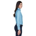 thumbnail image 3 of The Harriton Ladies Long Sleeve Oxford Shirt with Stain-Release - LIGHT BLUE - L, 3 of 4