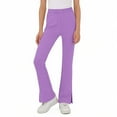 thumbnail image 4 of YTCAMLO Cotton Girl's Bootcut Sweatpants Casual Y2K Lounge Pants Elastic Waist Bell Bottoms with Pockets Flare Leggings Activewear, Purple 11-12 Years, 4 of 9