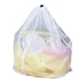 thumbnail image 3 of Pequeña bolsa de malla comercial para lavandería con asa y cordón para dormitorio, viajes, universidad, apartamento, camping, RV, lavable a máquina, bolsa de malla para colgar, 20 × 17 pulgadas, 3 of 5